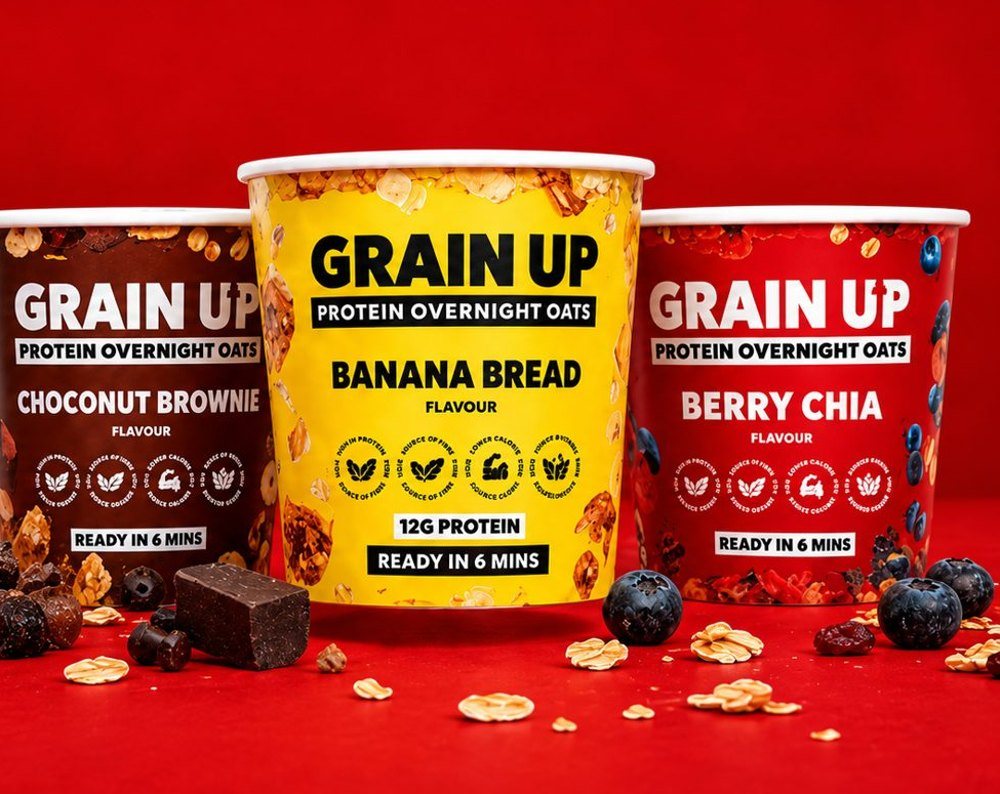 Grain Up 60g pots in three flavours