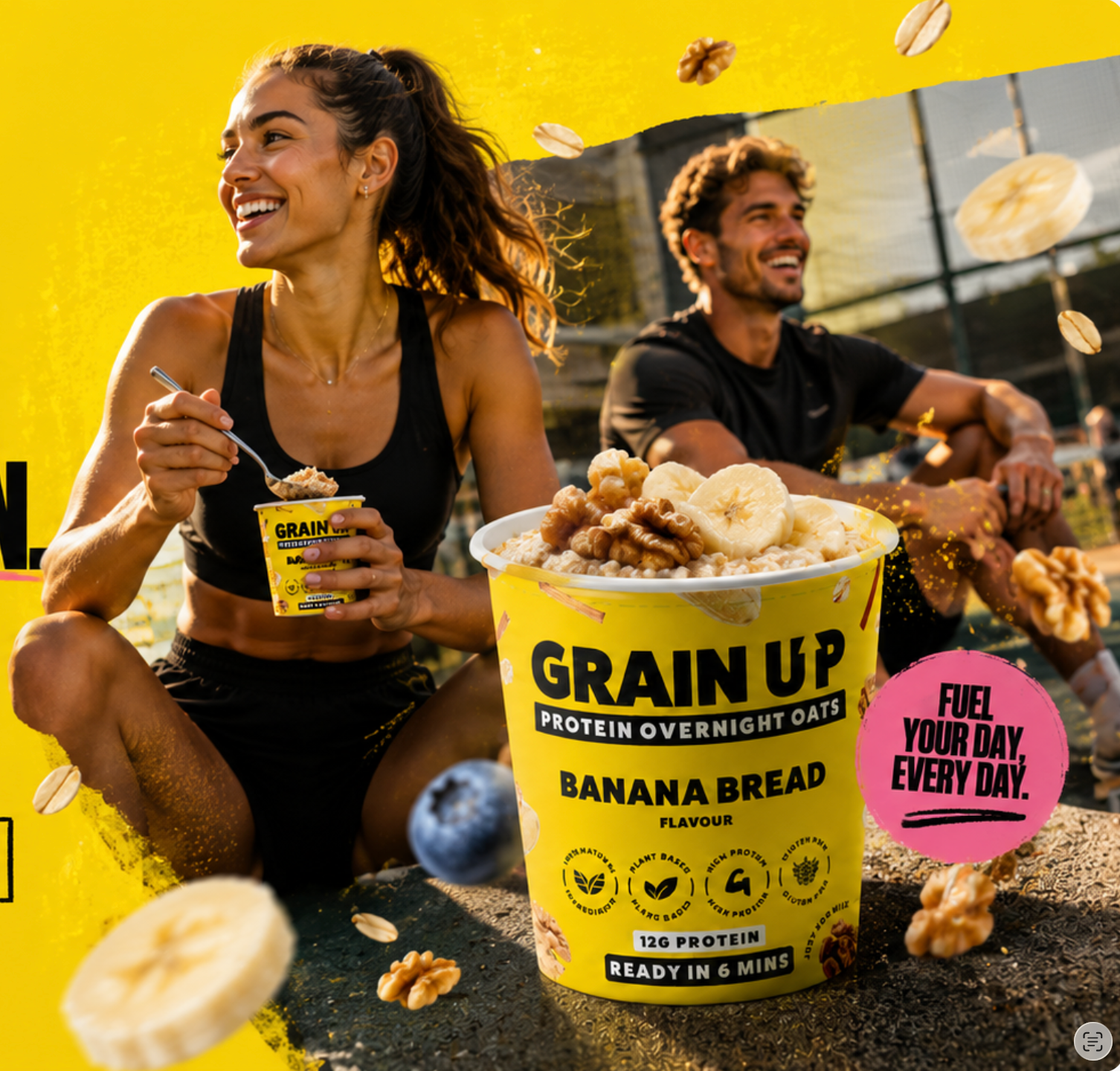 Grain Up protein overnight oats lifestyle